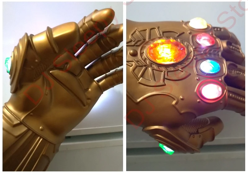Los The Avengers 4 костюмированные костюмы для торжеств танос Led Infinity Gauntlet Infinity Stones War Led перчатка с крагами размер для детей и взрослых