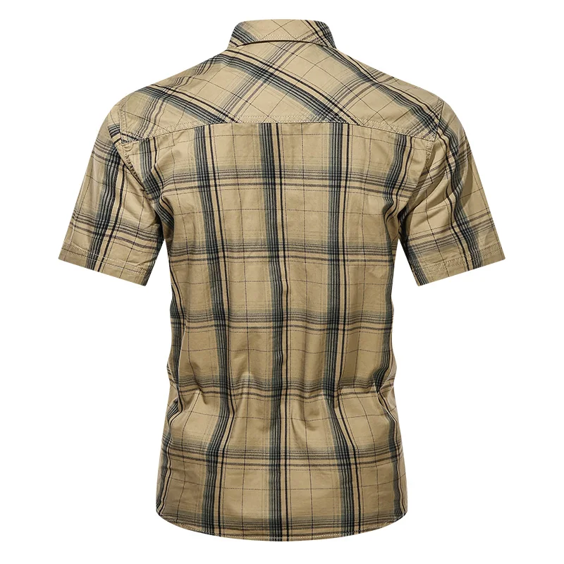 Mens Short Sleeved Summer Cotton Shirt - Image 5