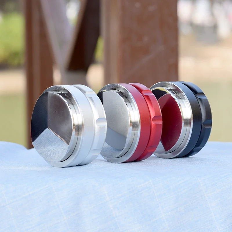  Manual Barista Powder Coffee Espresso Latte 58.5mm Coffee Tamper Distributor Leveler Tool Three edg - 4000481721188