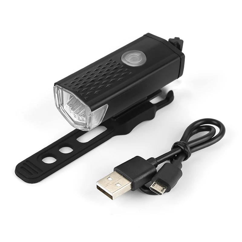 USB Rechargeable Bike Light 300 Lumen 3 Mode Bicycle Front Light Waterproof 6000K Bicycle Flashlight Dynamo Light Front Lights
