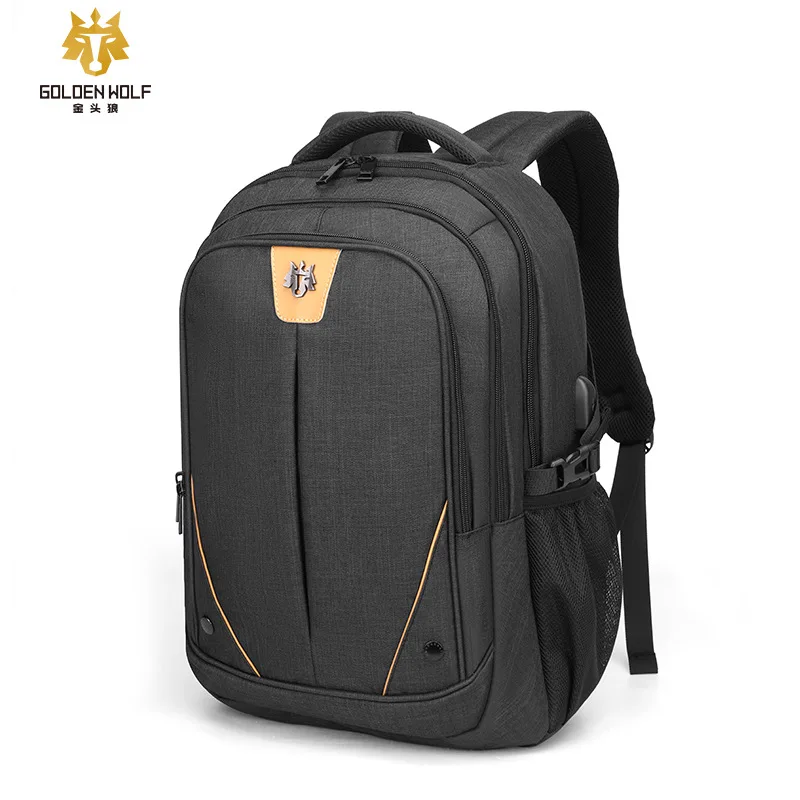 

USB Polyester Backpacks 2020 Fashion Brief Design Reflective Stripe interlayer bags Unisex School New Trend Multiple pockets