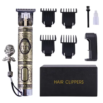 

Electric Pro T-Outliner Trimmer Men Hair Clipper Carving Carbon Fiber Metal Powerful Hair Cutter for Men