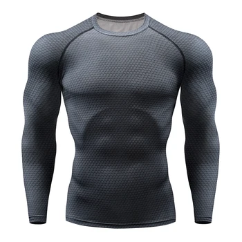 

New 2020 Fitness Bodybuilding Muscle Running Shirt Men's T-Shirt long-sleeved compression shirt Gym T-Shirt Fitness Sports Shirt