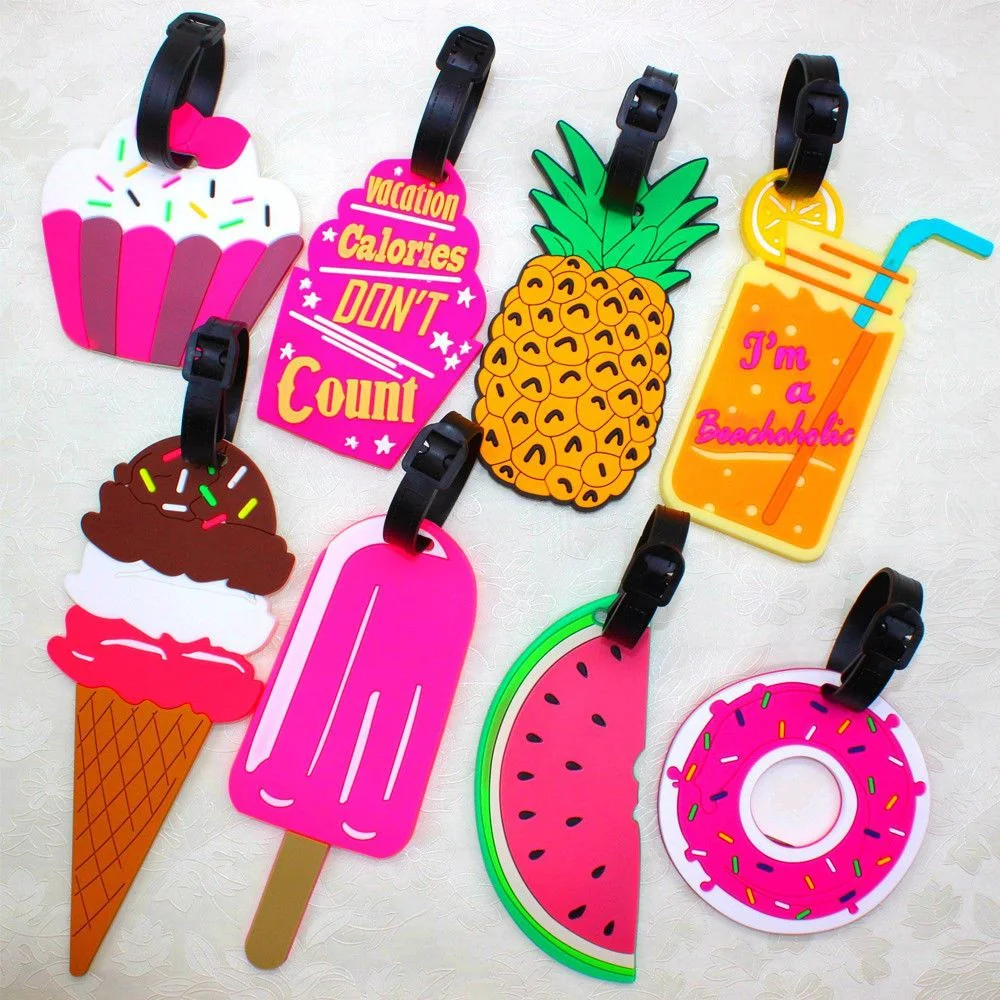 

Travel Accessories Creative Baggage Boarding Tags Luggage Tag Animal Cartoon Silica Gel Suitcase ID Addres Holder Portable Label