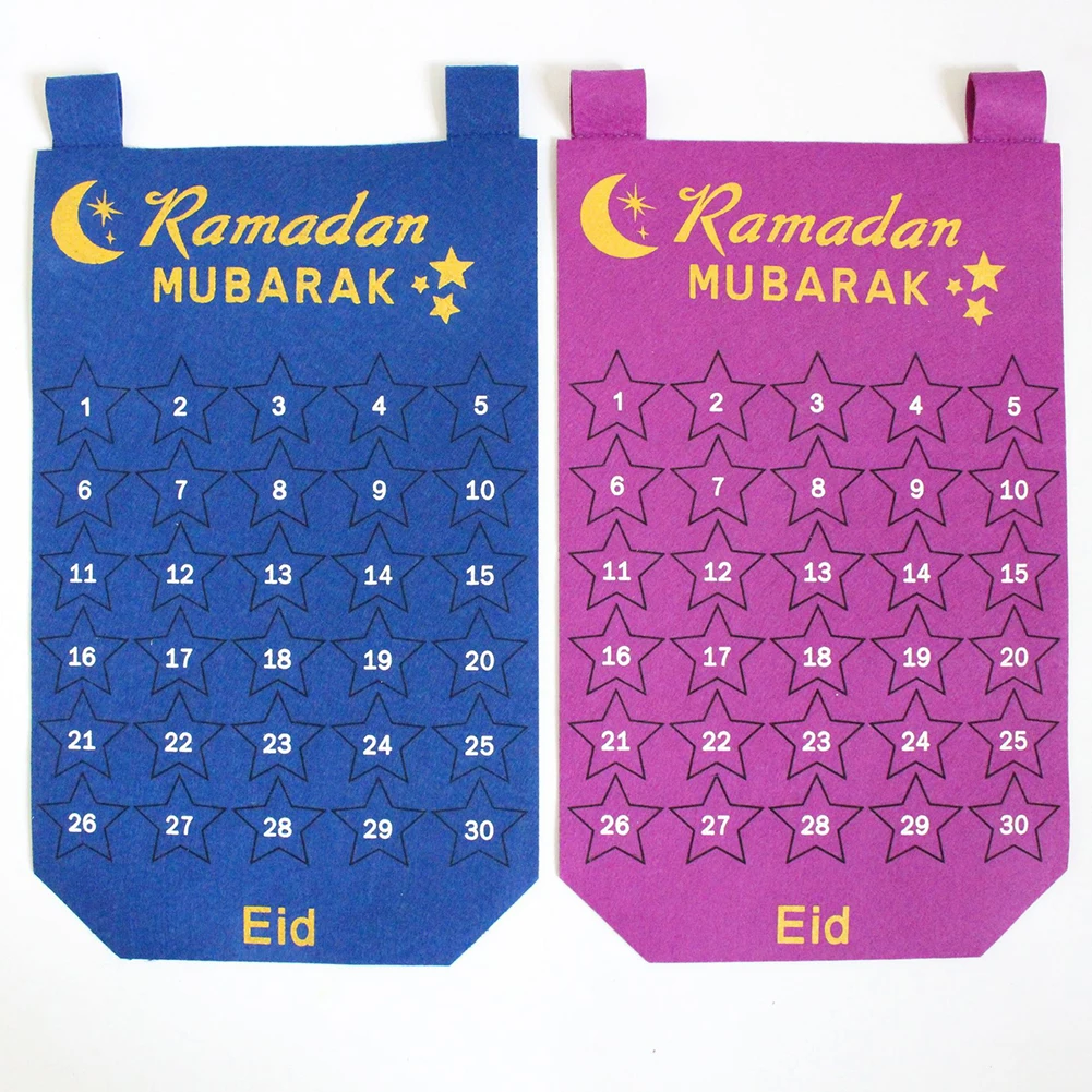 Eid Mubarak Calendario de Adviento 30 días colgando sentía cuenta regresiva decoraciones Ramadán para niños regalos Ramadán Kareem EID musulmán Decoración