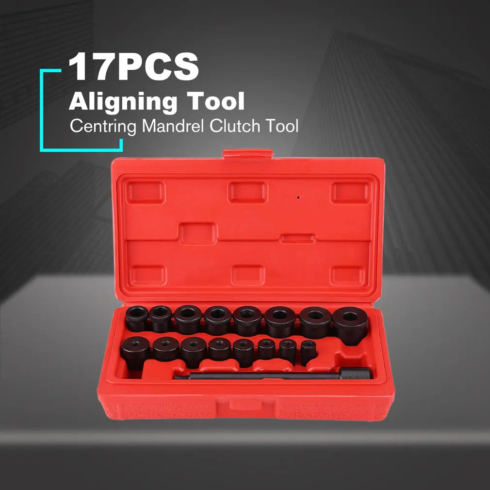 

17Pcs/set Metal Centring Mandrel Clutch Tool Clutch Installing Tool Coupling Spine Set Clutch Alignment Tool Kit Car Accessories
