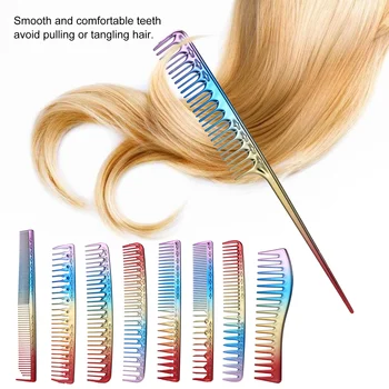 

9PCs Hairdressing Combs Hair Comb Set Hair Cutting Comb Wide Tooth Hairdressing Styling Combs Pintail Comb for Salon