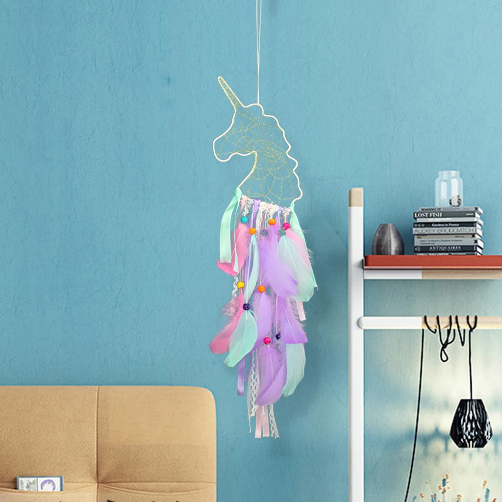 Crafts Dream Catcher Colors Feathers Girls Boys Kids Bedroom Romantic Gifts