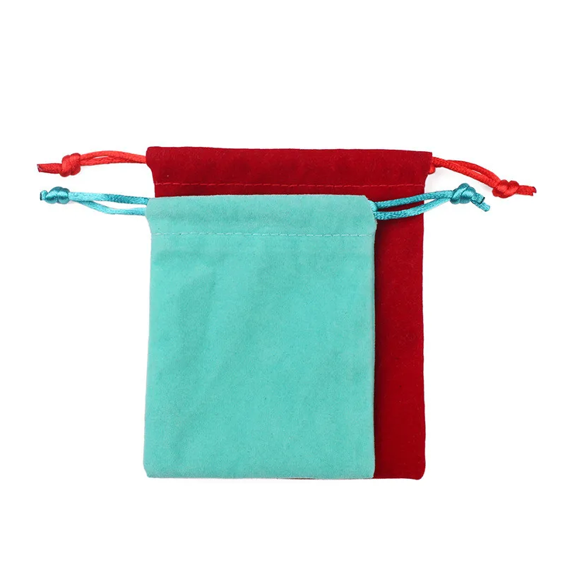 

10pcs Velvet Bags Soft Gift Packaging Wedding Bracelet Jewelry Pouches Dust-proof Red Black Blue Color Custom Bag 8x10cm 10x12cm