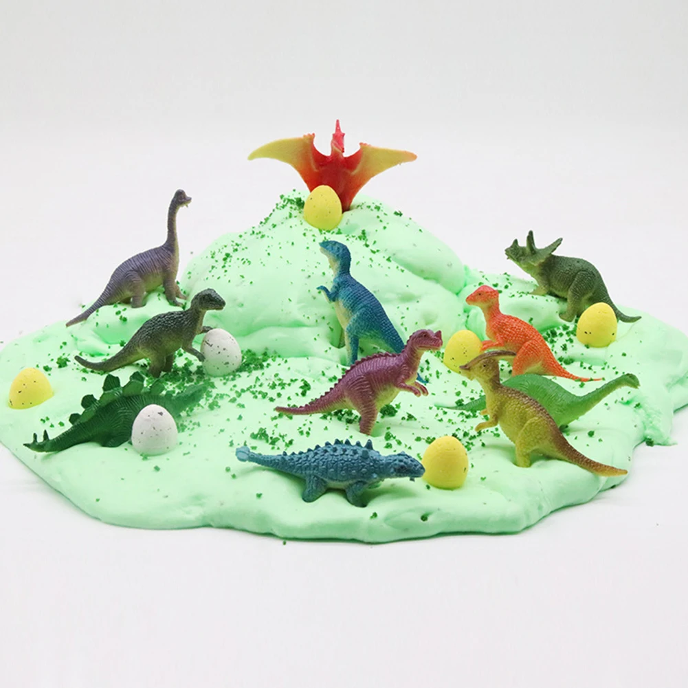 DIY Динозавр яйцо слайм комплект пушистая шпатлевка глина Пластилин антистресс дети игрушечная модельная глина комплект для детей