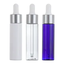 30ミリリットルの液体プラスチックスポイトボトルクリアホワイトブルーグラスドロッパーボトル空ディスペンサー容器エッセンシャルオイル用エッセンシャルオイル
