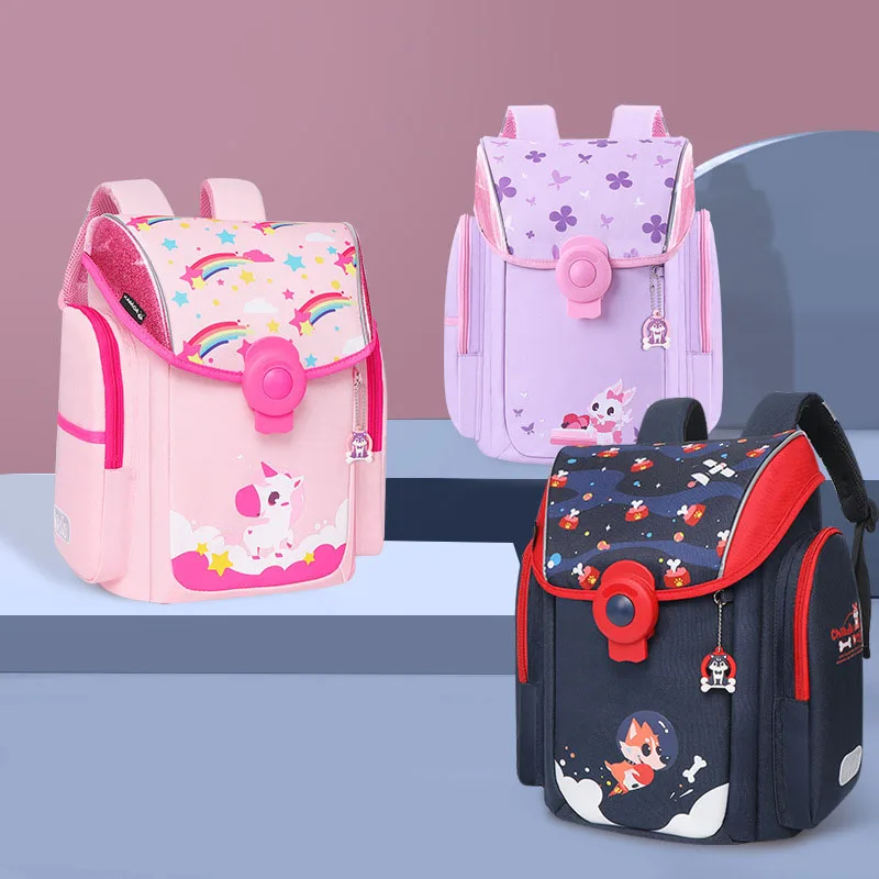 Брендовый дизайн, ортопедические школьные сумки для девочек, детские школьные сумки, мультяшный динозавр, единорог, Зебра, водонепроницаемый рюкзак для мальчиков