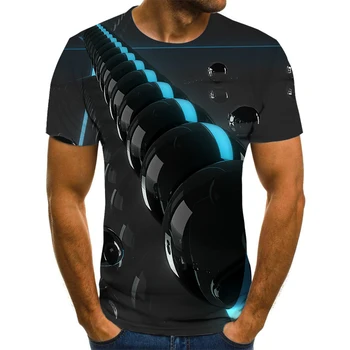 

2020 new men's 3D digital printing men's summer T-shirts, printed T-shirts, interesting short-sleeved men's T-shirts