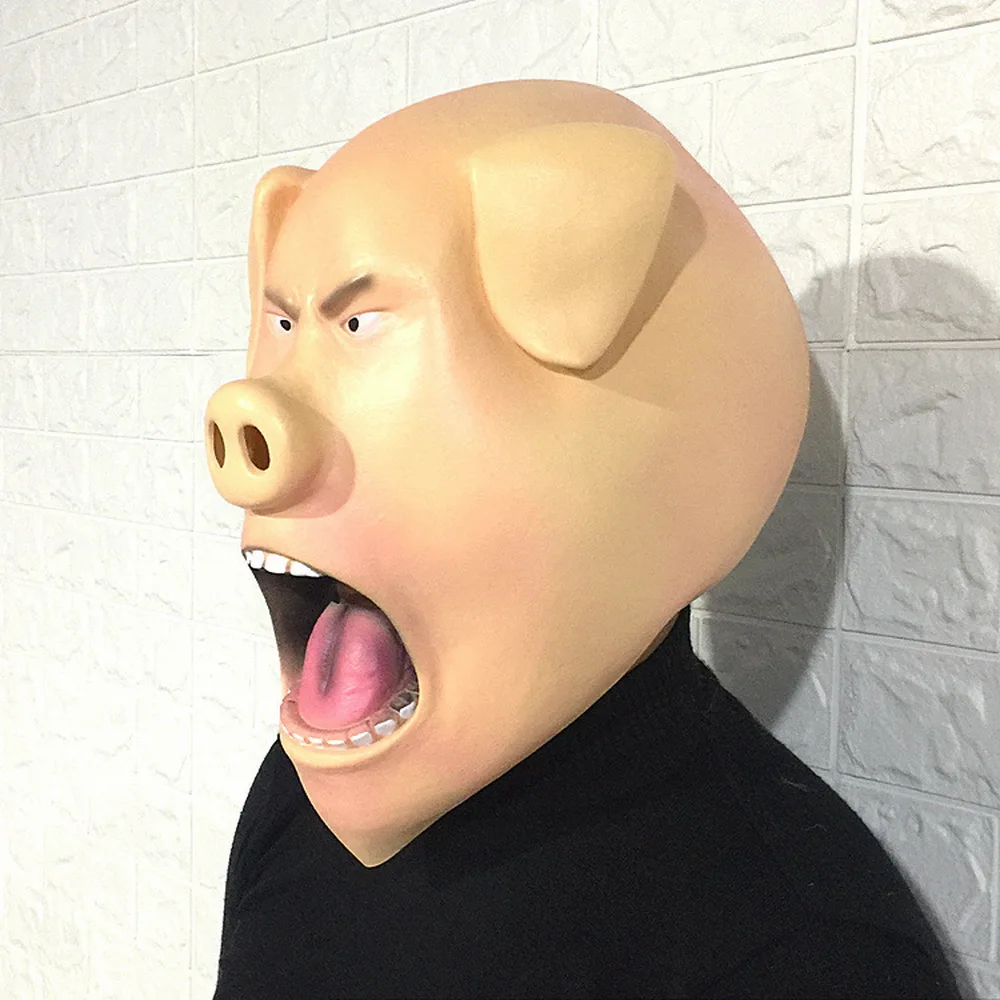 Angry pig латексная маска на Хэллоуин вечерние карнавальные унисекс смешной реквизит