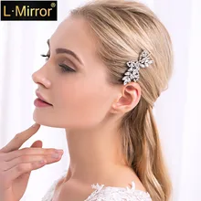 L. Mirror 1 шт серебряные свадебные заколки для волос стразы заколка для волос с листьями для подружек невесты Новинка