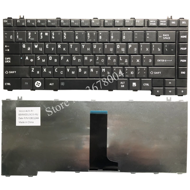 Новая русская клавиатура для ноутбука Toshiba Satellite A200 A205 A210 A215 A300 A305 A305D A350 A350D A355 M300 M200 M305 ру черный Клавиатура