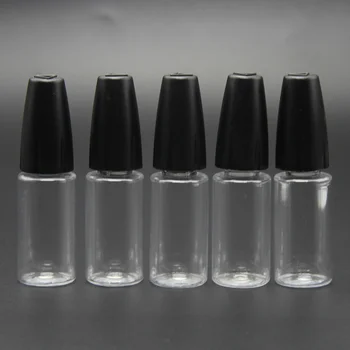 

50pcs Vape E-juice E-liquid E-cig empty Plastic Dropper Bottle PET long thin Needle Oil Bottle with white black cap