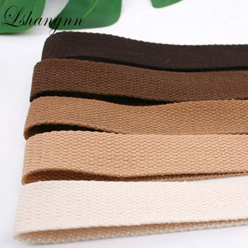 

New 10meter 25mm Width Canvas Ribbon Polyester Cotton Webbing Strap Sewing Bag Belt Accessories For Belt Making Sewing DIY Craft