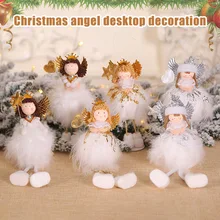 Рождественский кулон милый флис Ангел Кукла Настольный оконный орнамент подвесной Декор 998