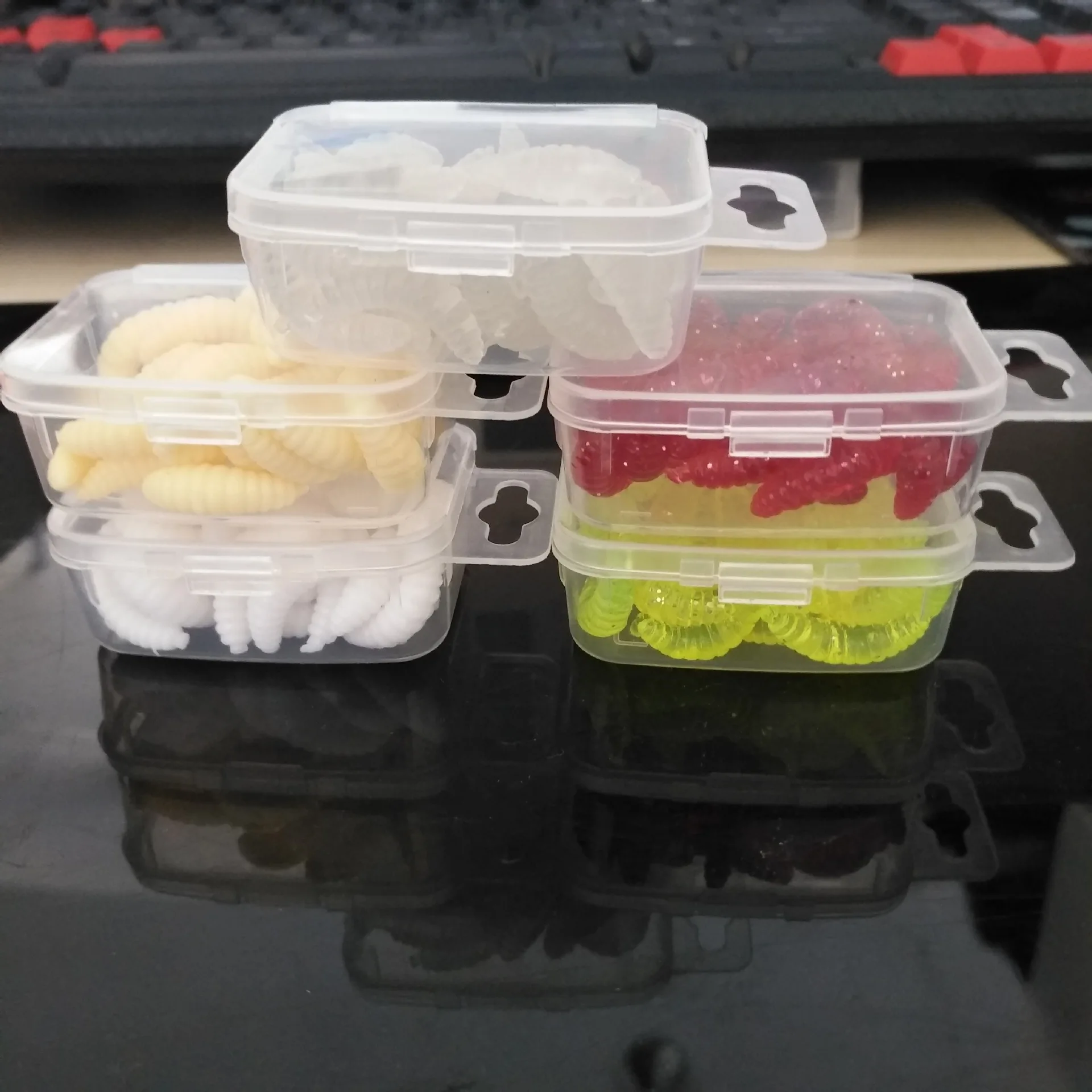 

Bionic Soft Bait Mealworm 5-Color Selectable Boxed 30 Only/Box Soft Worm Lure Bait Maggots