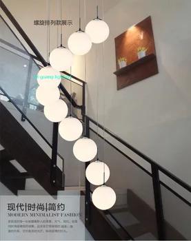 

Staircase Long pendant lamp Modern Minimalist Nordic Duplex Loft Villa Rotating Staircase Creative Personality pendant lights