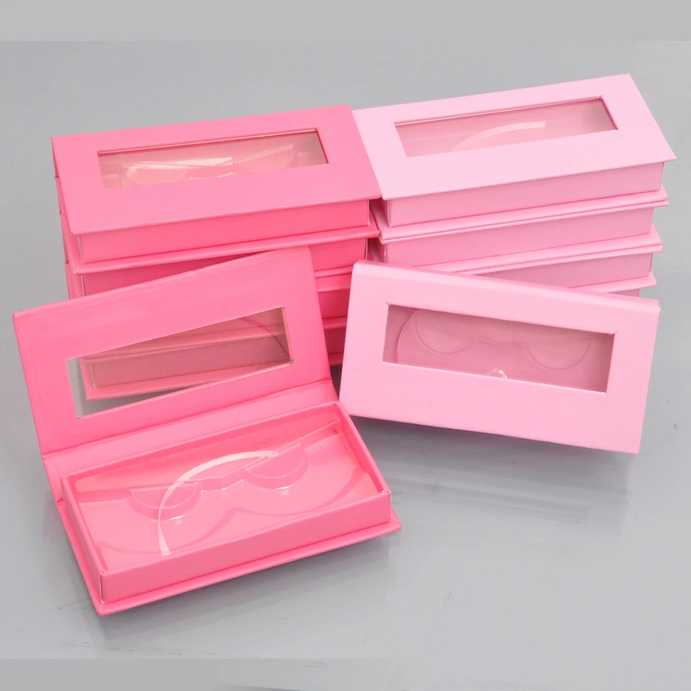 

20pcs wholesale false eyelashes packaging box custom logo fake 3d mink strip lashes boxes faux cils magnetic square case empty
