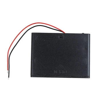 Billige Frühling Clip 6x 1,5 V AA Batterie Halter Lagerung Fall AUF/OFF Schalter Mit Kappe