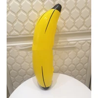 Easy Inflated With Mouth Lovely Inflatable Banana PVC Blow Up Pool Water Beach 66cm Party Cute Shape Children Kids Toy 1