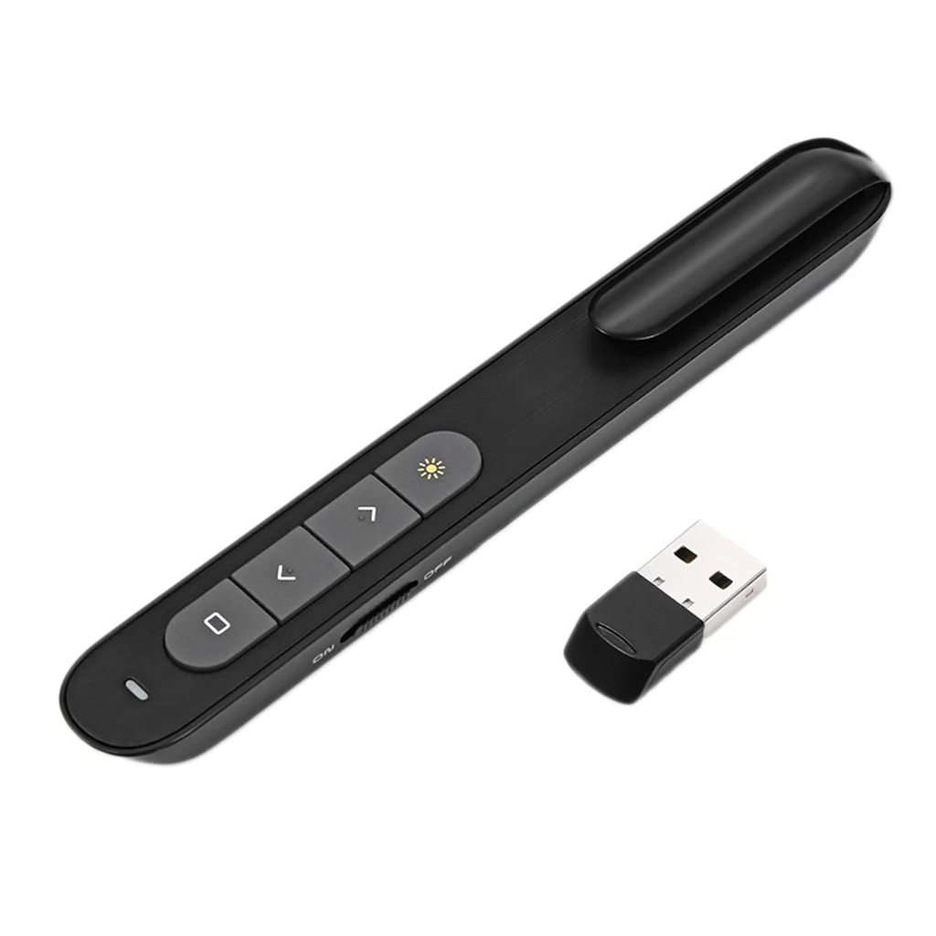 Беспроводной ведущий 2,4 ГГц USB Ручной удаленный Указатель управления ручка Перезаряжаемые PPT презентационная ручка для обучения