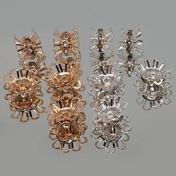 

Flower basket Bead Caps Charms Flower Bead End Caps 10/20pcs Metal Tibetan Silver Plated Beads Caps For Jewelry Making