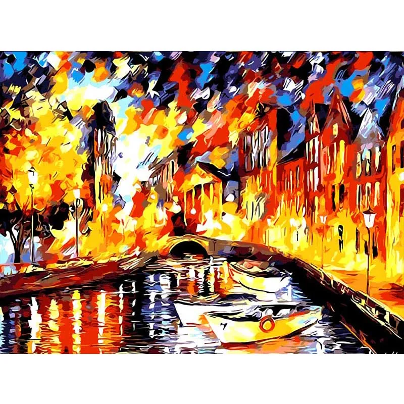 

5d Diy Diamond Painting Cross Stitch Diamond Embroidery Abstract Street Picture Scenery Full Diamond 3D Mosaic decoration
