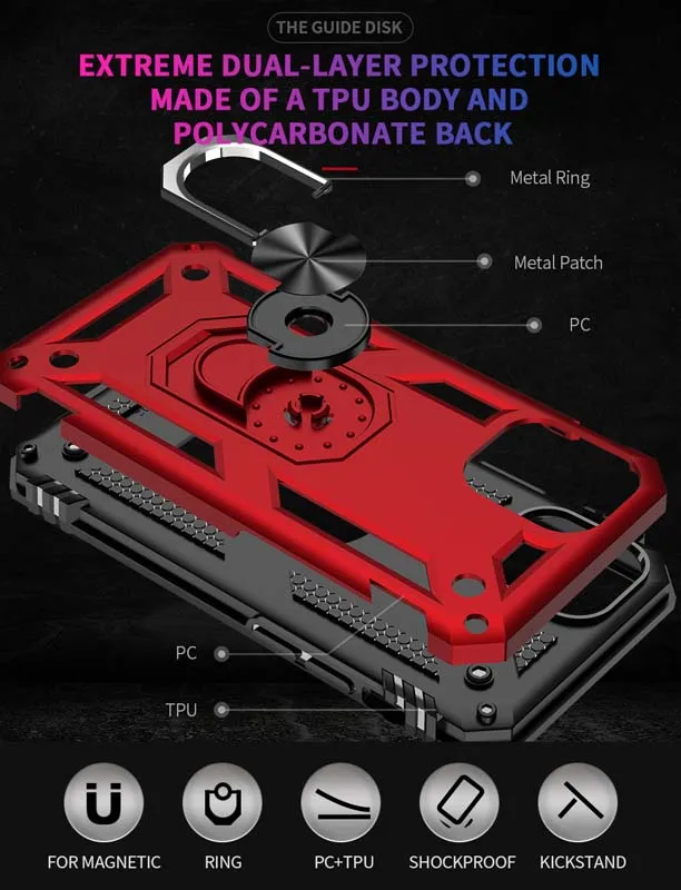 Armor Case For iPhone 11 13 Pro Max XS XR X 7 8 6 6S Plus 5 5S SE 2020 SE2 Shockproof Phone Back Cover for Apple iPhone 12 Mini case iphone 12 pro max