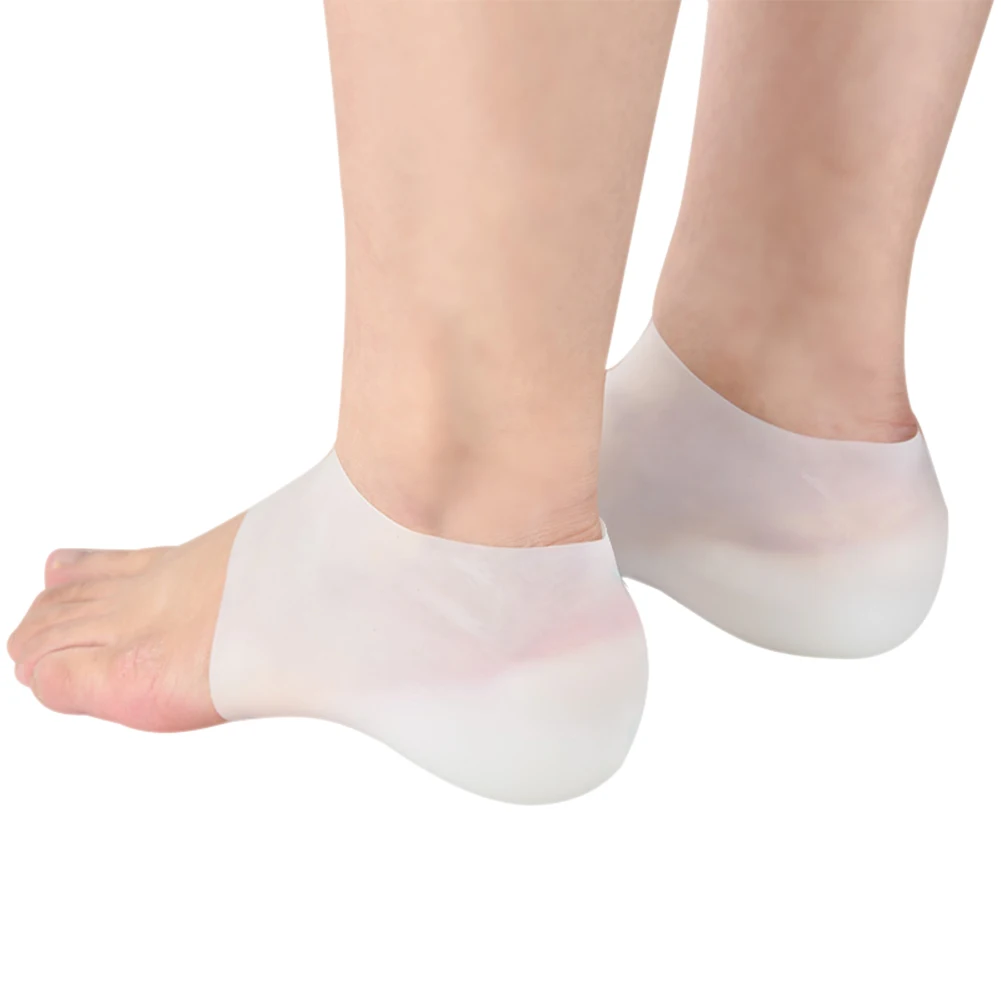 1 пара невидимых подушечек на пятку, увеличивающих рост, стельки, облегчающие боль, для женщин и мужчин, стелька высшего качества, Zapatos De Mujer - Цвет: White 4cm