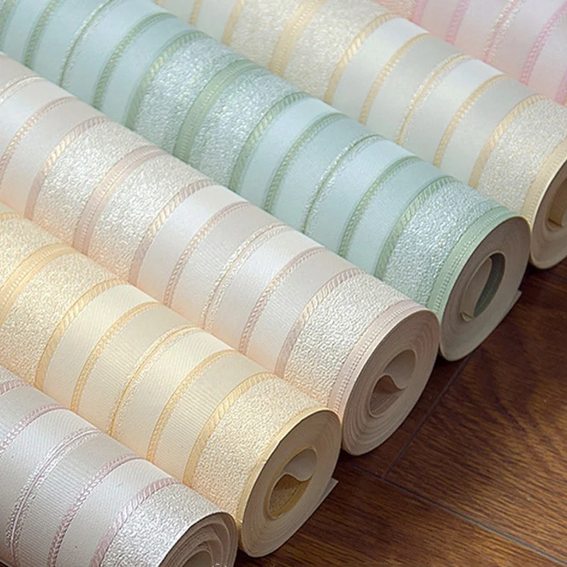 

Living Stripe Wallpapers For Vertical Room Waterproof Washable Pvc Wallpaper Roll 6 Color Papel Contact Papel De Parede Listrado