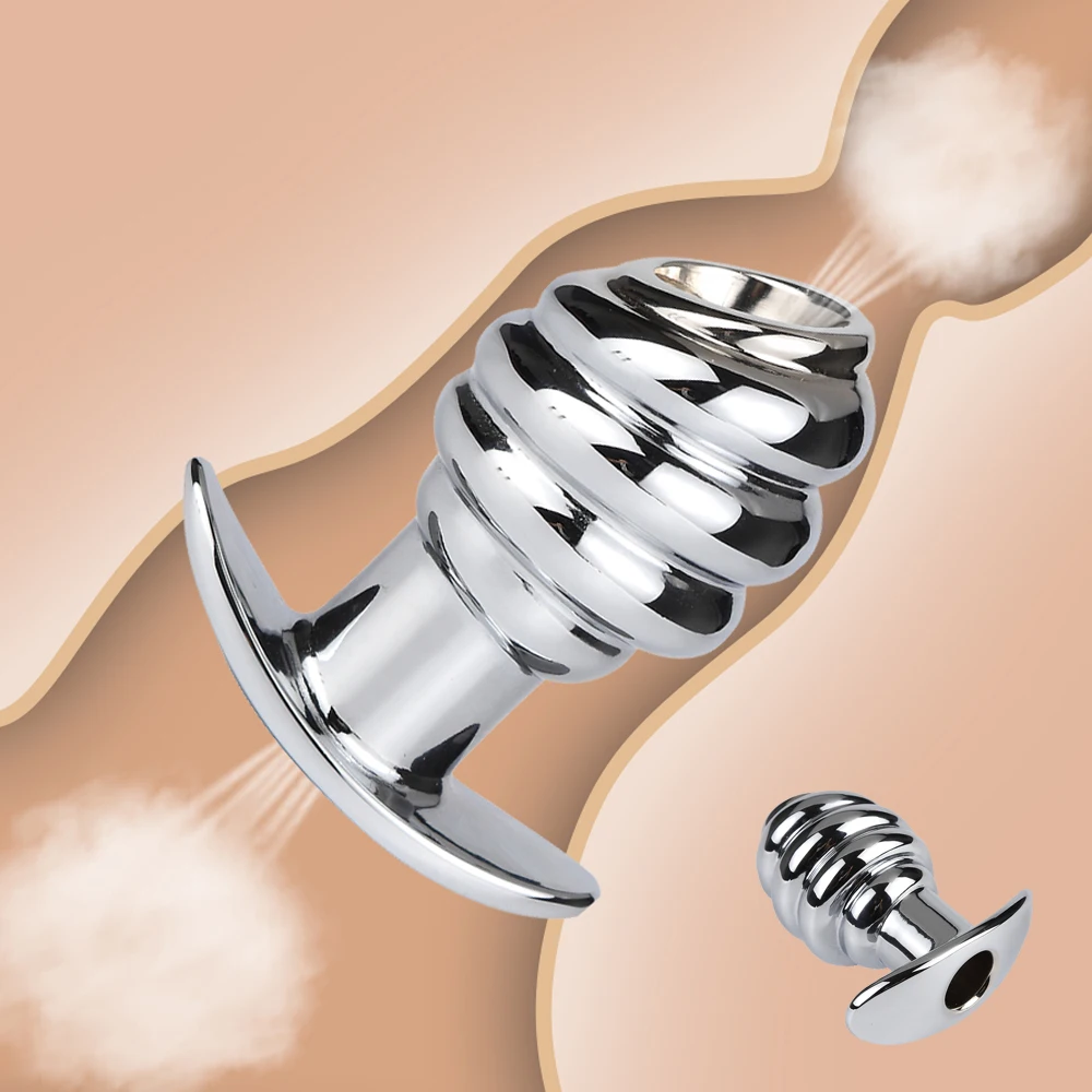 Hollow Anal Expander Metal Butt Plug Peep Vagina Dilator Prostate Massage Dildo Sex Toy Super Large Enema Buttplug For Woman Men | Красота и