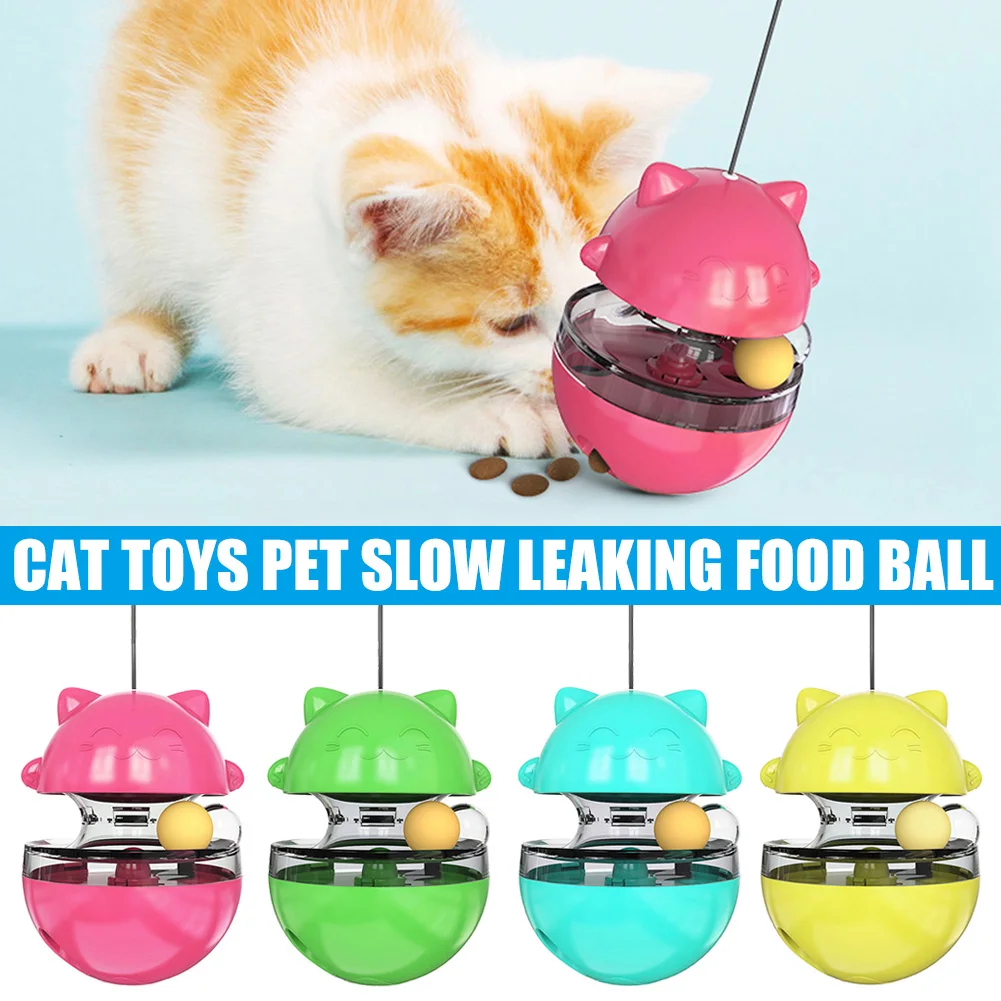Cat Toy Slow Leaking Food Ball Educational Tumbler Safe Durable Pet Supplies MU8669