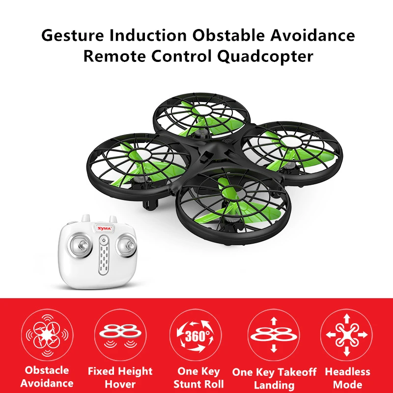 

Gesture Induction Obsatcle Avoidance RC Quadcopter Stable Hover Flight One Key Takeoff/Landing Headless Mode 3D Roll RC Drone