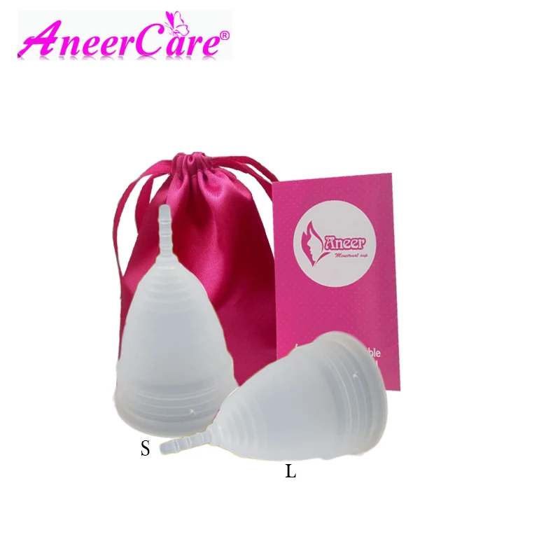 2pcs menstrual cup monthly period cup coppetta mestruale menstruatie cup coupe menstruelle kubek menstruacyjny copita - Цвет: Прозрачный