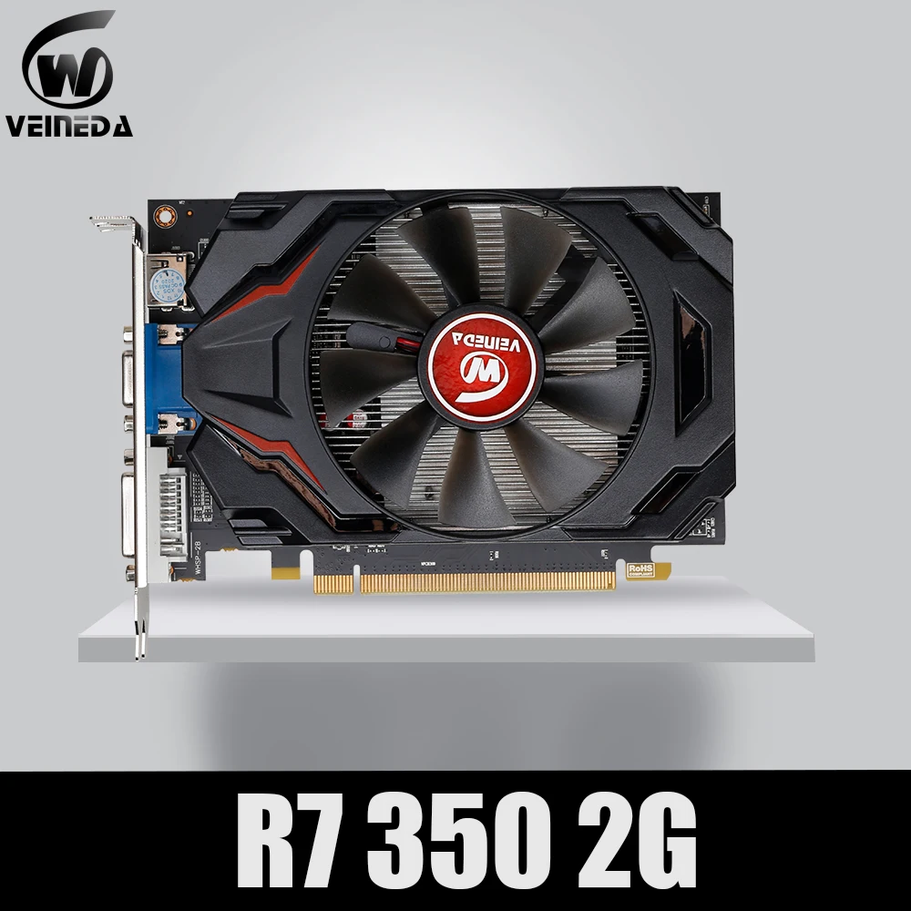 Оригинальные графические карты veineda R7 350 2 ГБ GDDR5 графическая карта HDMI DP DVI порт для