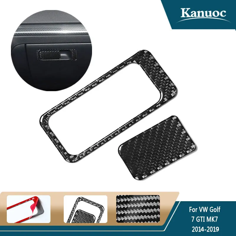 

Автомобильные аксессуары, украшение интерьера для VW Golf MKVII 2013-19, 2 шт., карбоновое волокно, помощник водителя, коробка для хранения, отделка