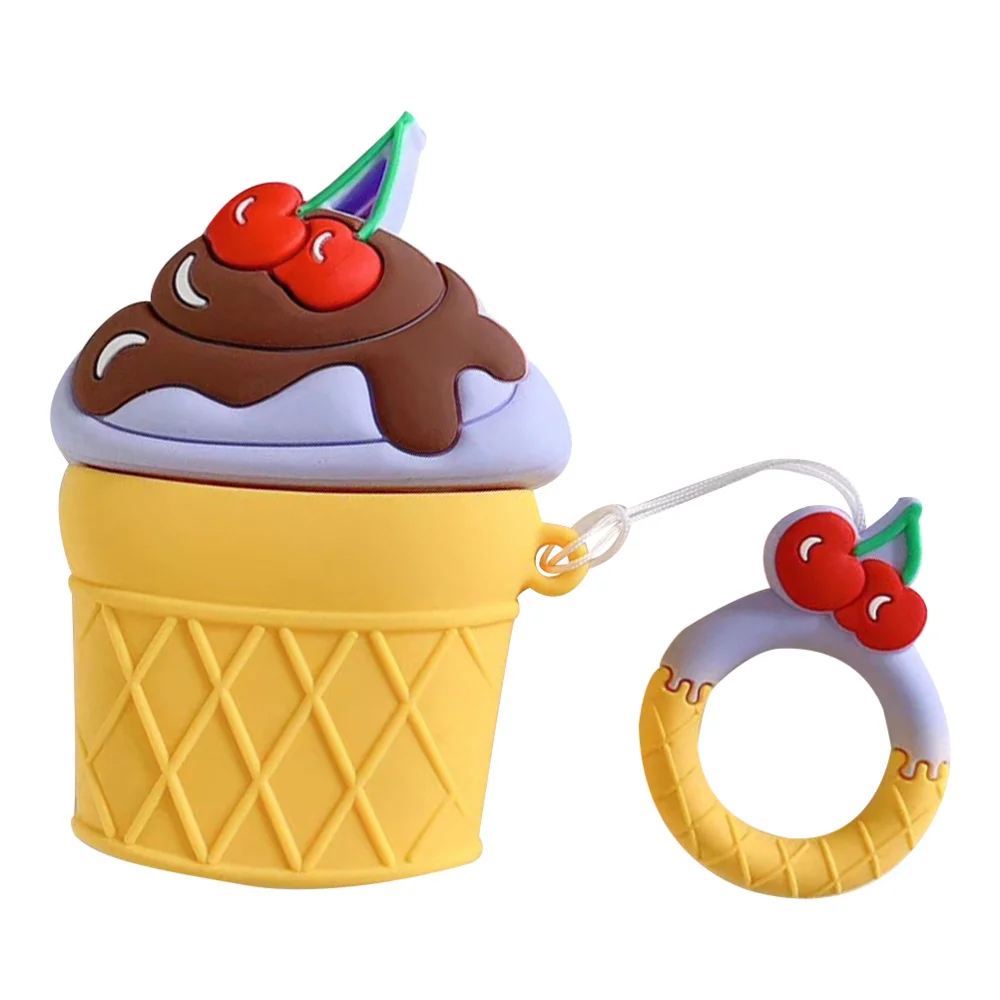 

Strawberry Matcha Cake Colorful Ice Cream Wireless Earphone Case Compatible for Airpods 1 2 Headset Case Soft Silicone Cover Cas