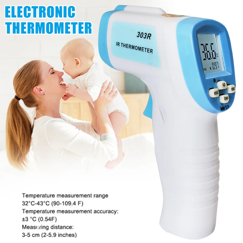 

Infrared Thermometer No-contact Digital Thermometers for Forehead Temperature Meter Measuring JHP-Best
