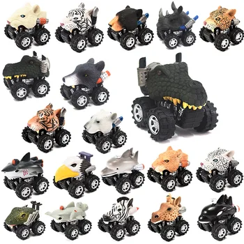 

1Pcs Mini Simulation Animals Head Model Toy Vehicles Novel Fashion Pull Back Cars Toys for Children Auto Hobby Best Gift