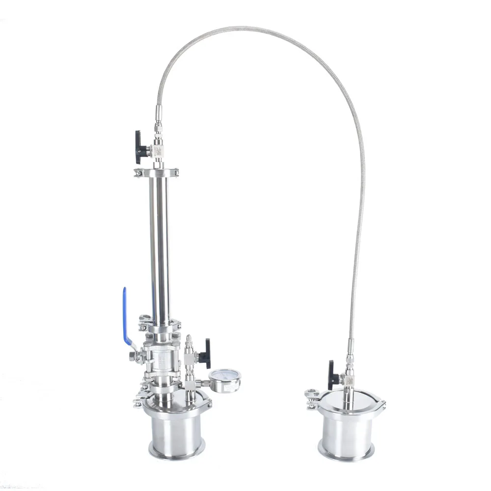 

Mini 90G Top Fill Closed Loop Extractor, BHO Extractor Pressurized Extractor Kit. 304 stainless steel extractor