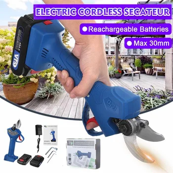 

21V Cordless Pruner Lithium-ion Pruning Shear Efficient Fruit Tree Bonsai Pruning Electric Tree Branches Cutter Landscaping