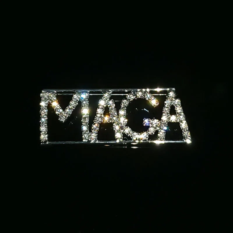 Handmade Saying Word Brooch Jewelry "magamake America Great" Lapel