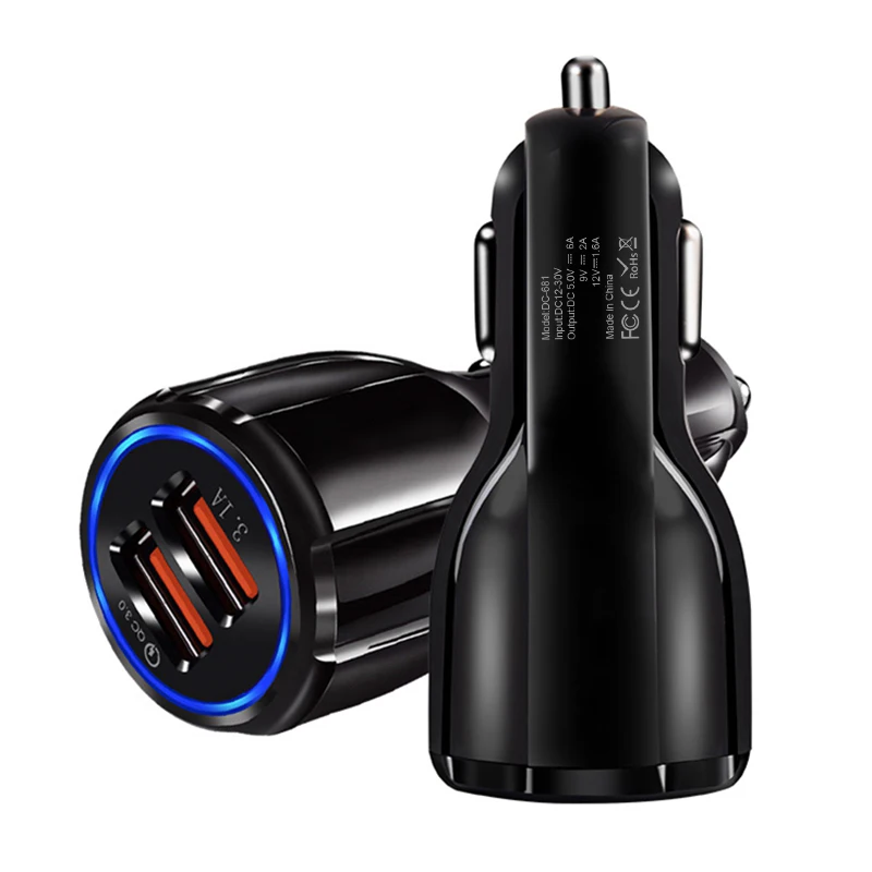 Olaf-Caricabatteria-Da-Auto-USB-Carica-Rapida-3-0-2-0-Caricatore-Del-Telefono-Mobile-2