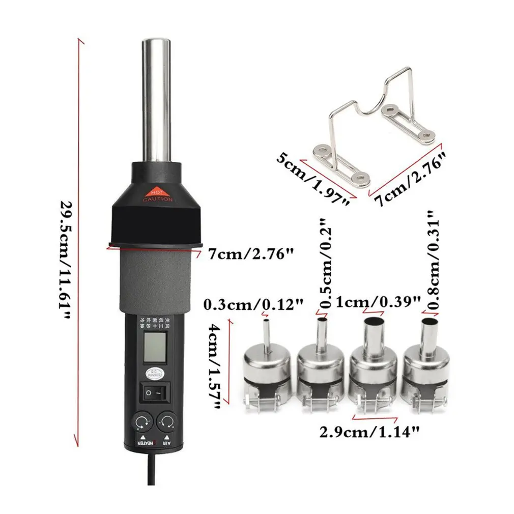 110V 450W Регулируемый цифровой электронный тепла фена распайки паяльная станция Электрический Температура Контролируемая Тепловая пушка