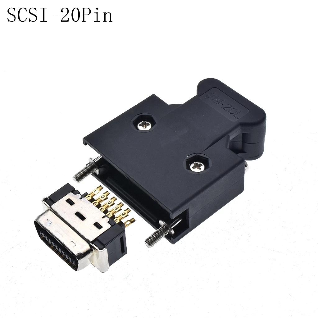 

MDR Cable Connector plug male 20-Pin Compatible With 3M SCSI CN Connector 10320 10120 with latch*