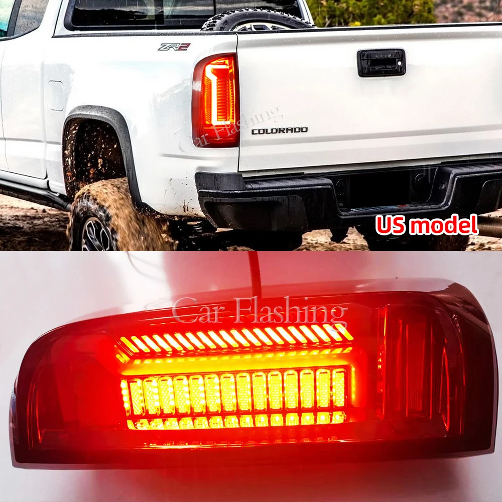 JWWY Smoked Taillight Rear Light Lamp Decor Tinted Darkened Taillight Cover Trim Fit For 2014-2022 Chevrolet Chevy Colorado Exterior Accessories 2PCS Blackened(Smoked